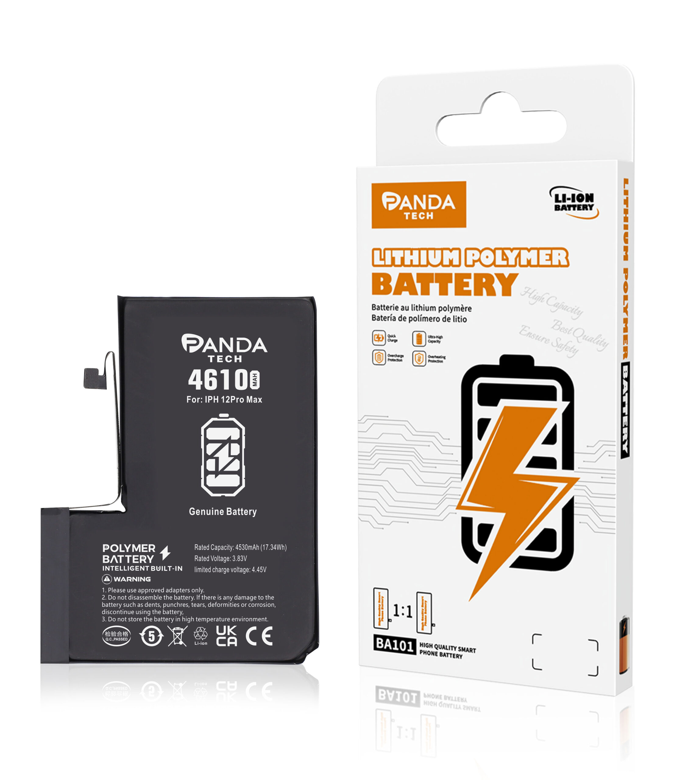 Batterie De Diagnostic iPhone 12 Pro Max 4610mAh (Shows Genuine – Sans Logo – 100% Santé)
