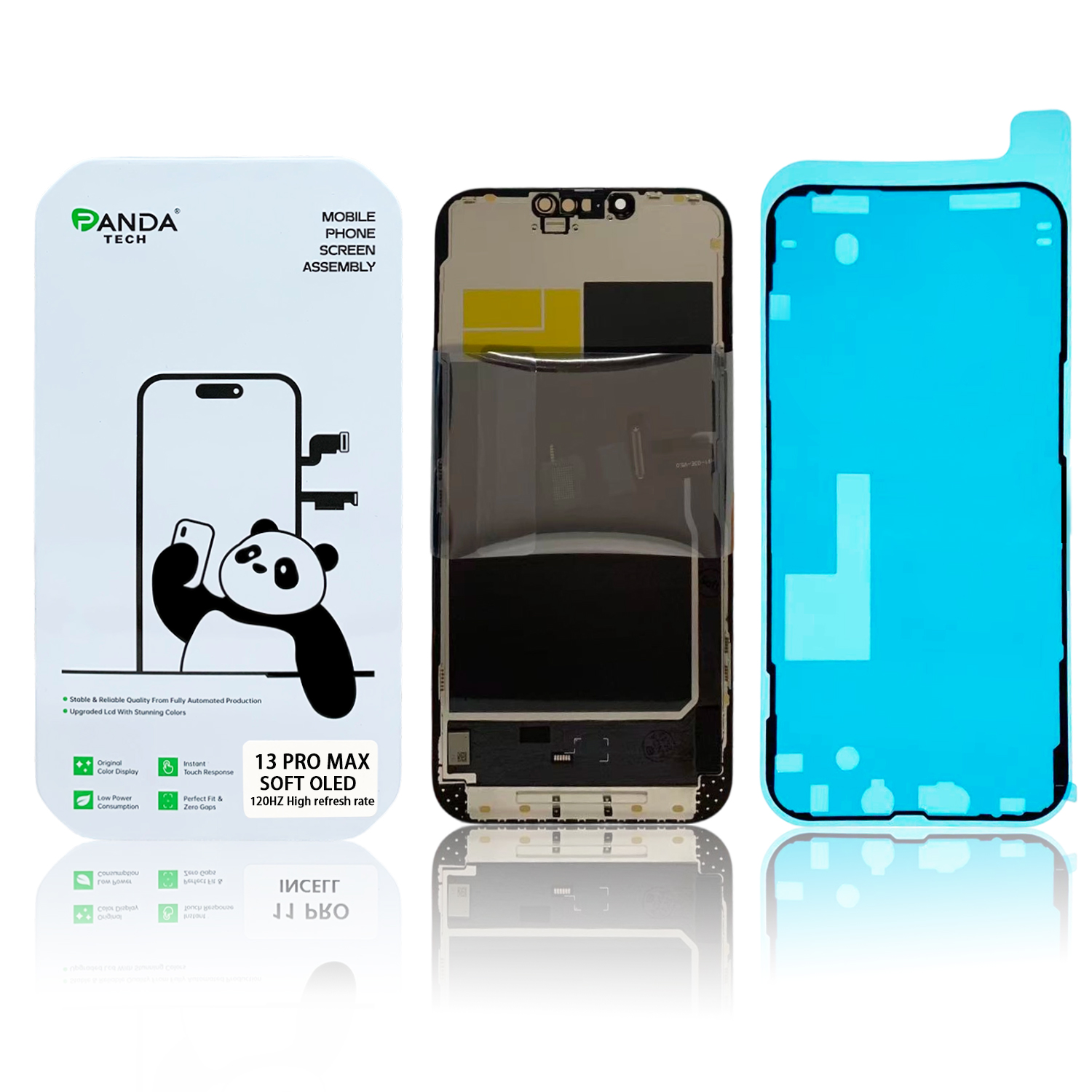Ecran iPhone 13 Pro Max Complet Vitre Tactile LCD Qualite SOFT OLED 120Hz Fréquence de rafraîchissement élevée (Panda Select)