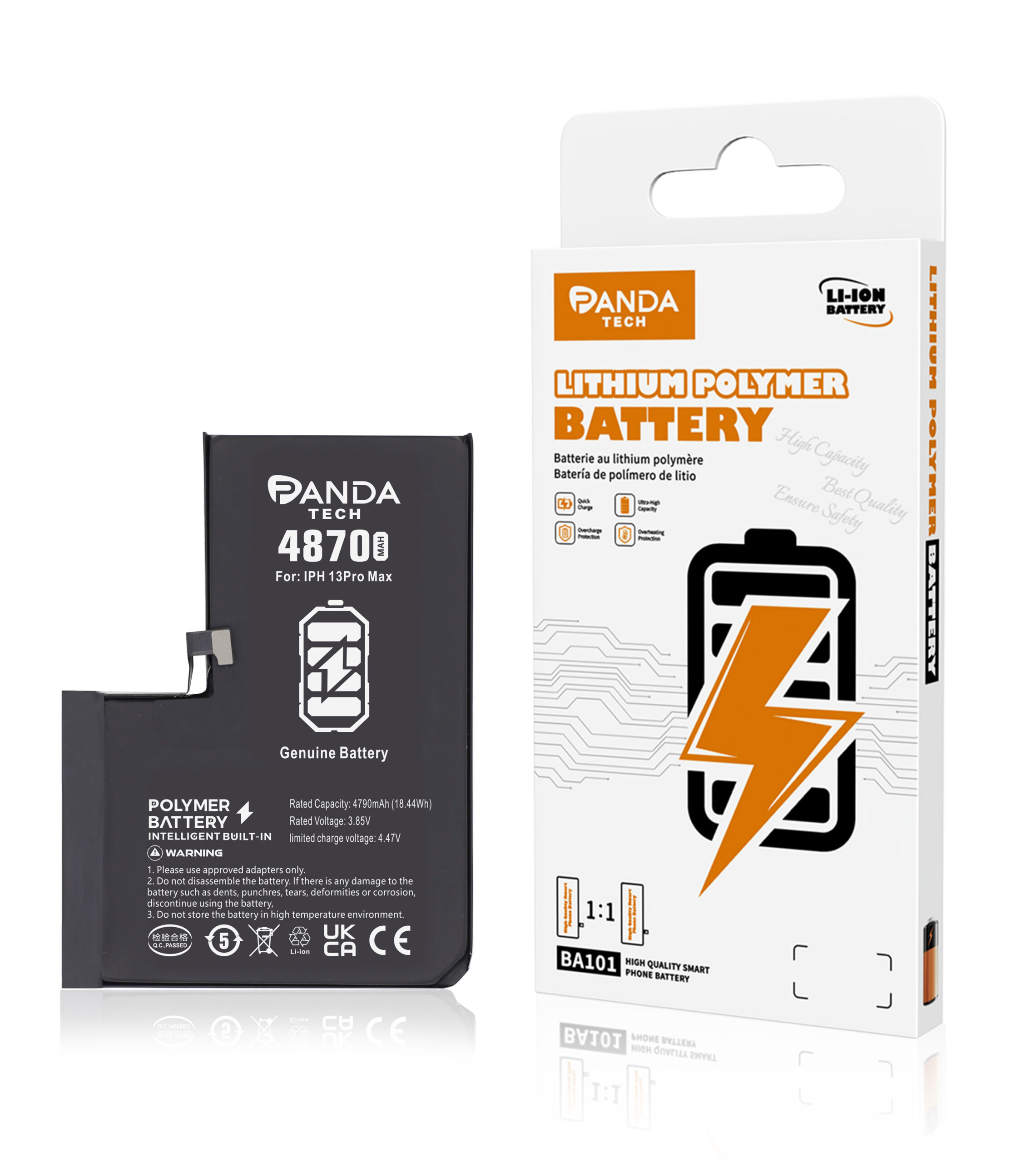 Batterie De Diagnostic iPhone 13 Pro Max 4870mAh (Shows Genuine – Sans Logo – 100% Santé)