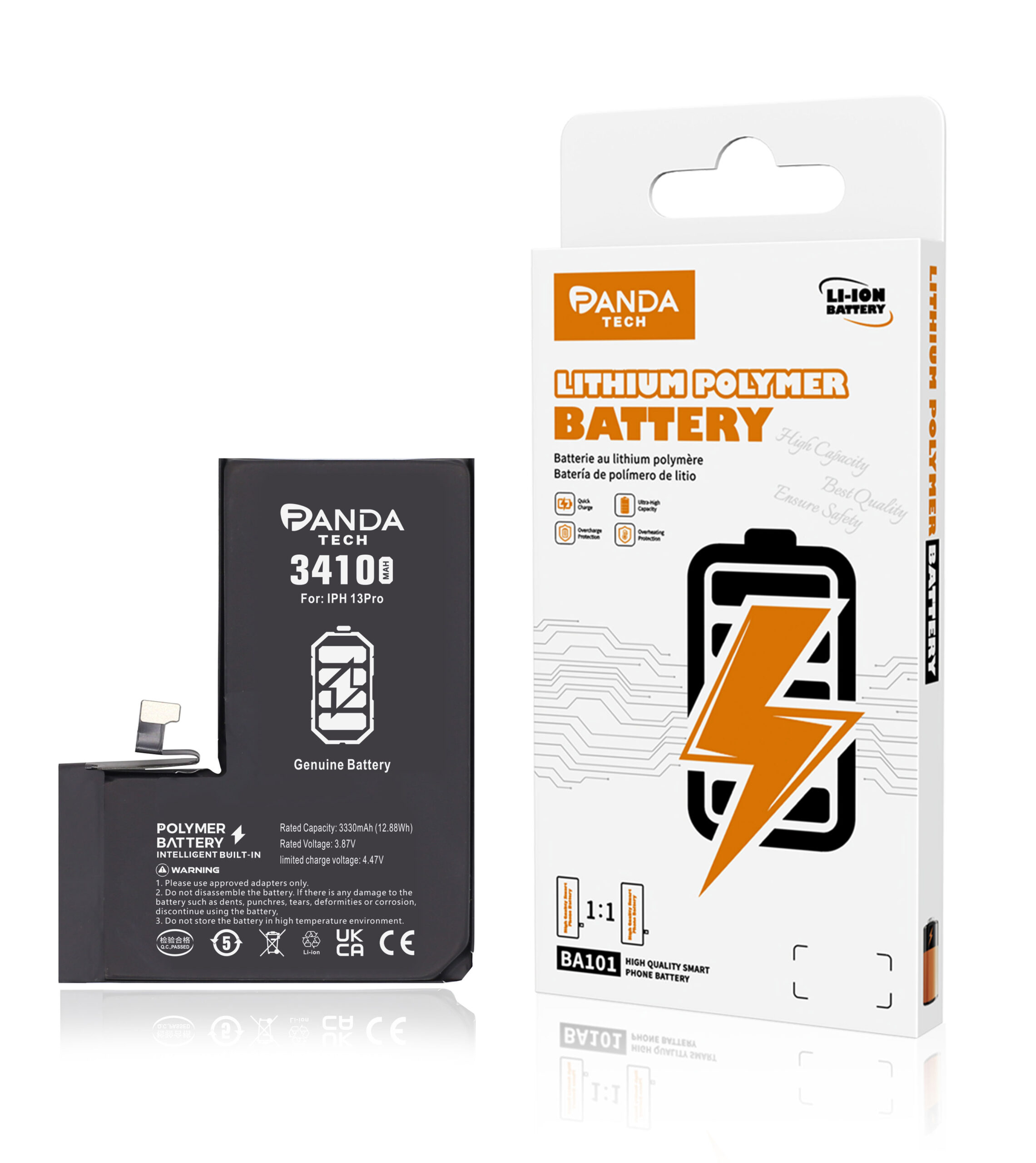 Batterie De Diagnostic iPhone 13 Pro 3410mAh (Shows Genuine – Sans Logo – 100% Santé)