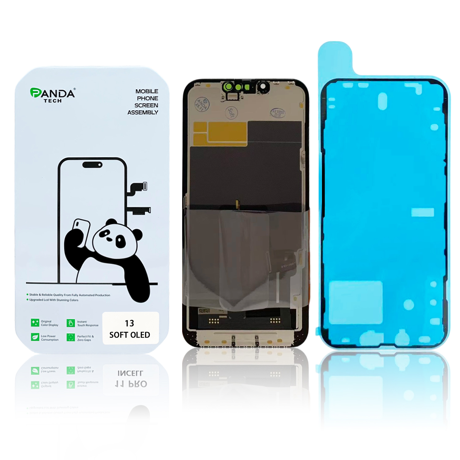 Ecran iPhone 13 Complet Vitre Tactile LCD Qualite SOFT OLED (Panda Select)
