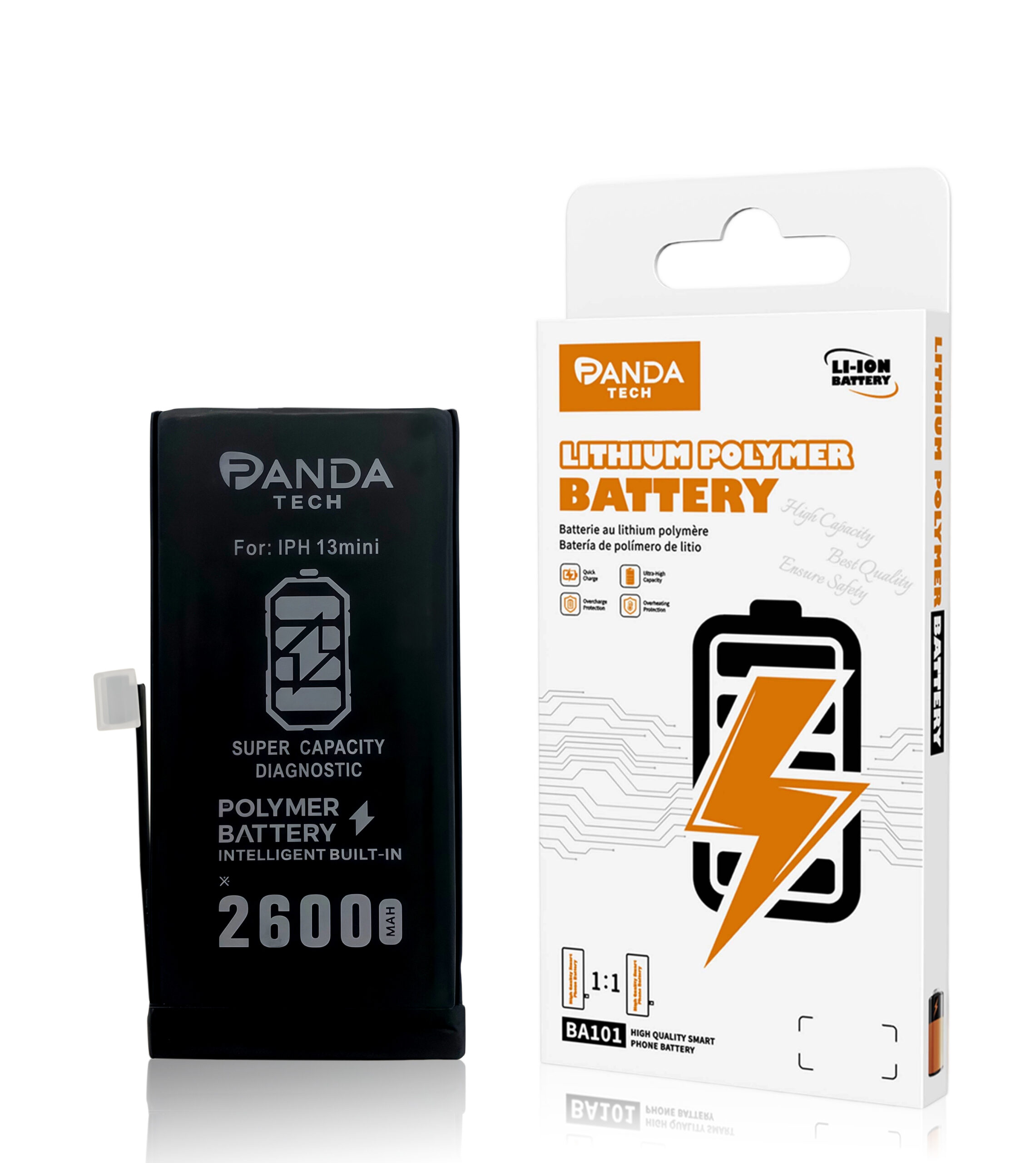 Batterie de diagnostic ultra-capacité iPhone 13 mini (130% Plus Durable-Installation Directe – Aucun Pop-up / État 100%)