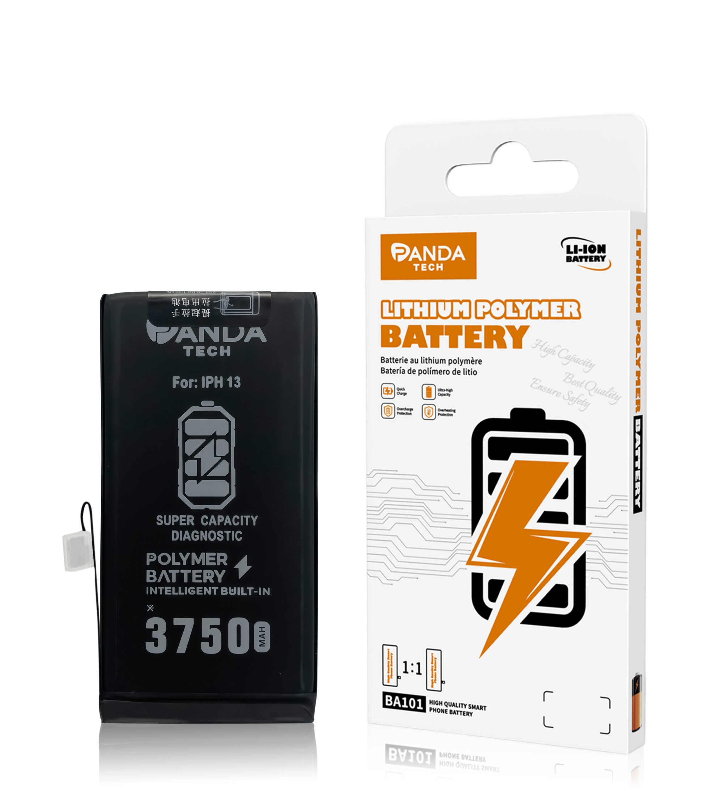 Batterie de diagnostic ultra-capacité iPhone 13 (130% Plus Durable-Installation Directe – Aucun Pop-up / État 100%)