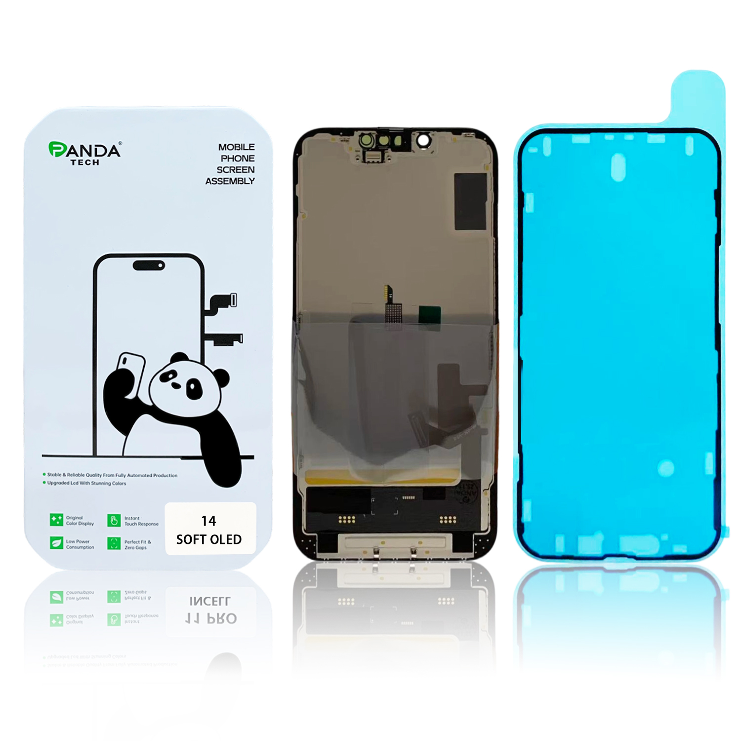 Ecran iPhone 14 Complet Vitre Tactile LCD Qualite SOFT OLED (Panda Select)