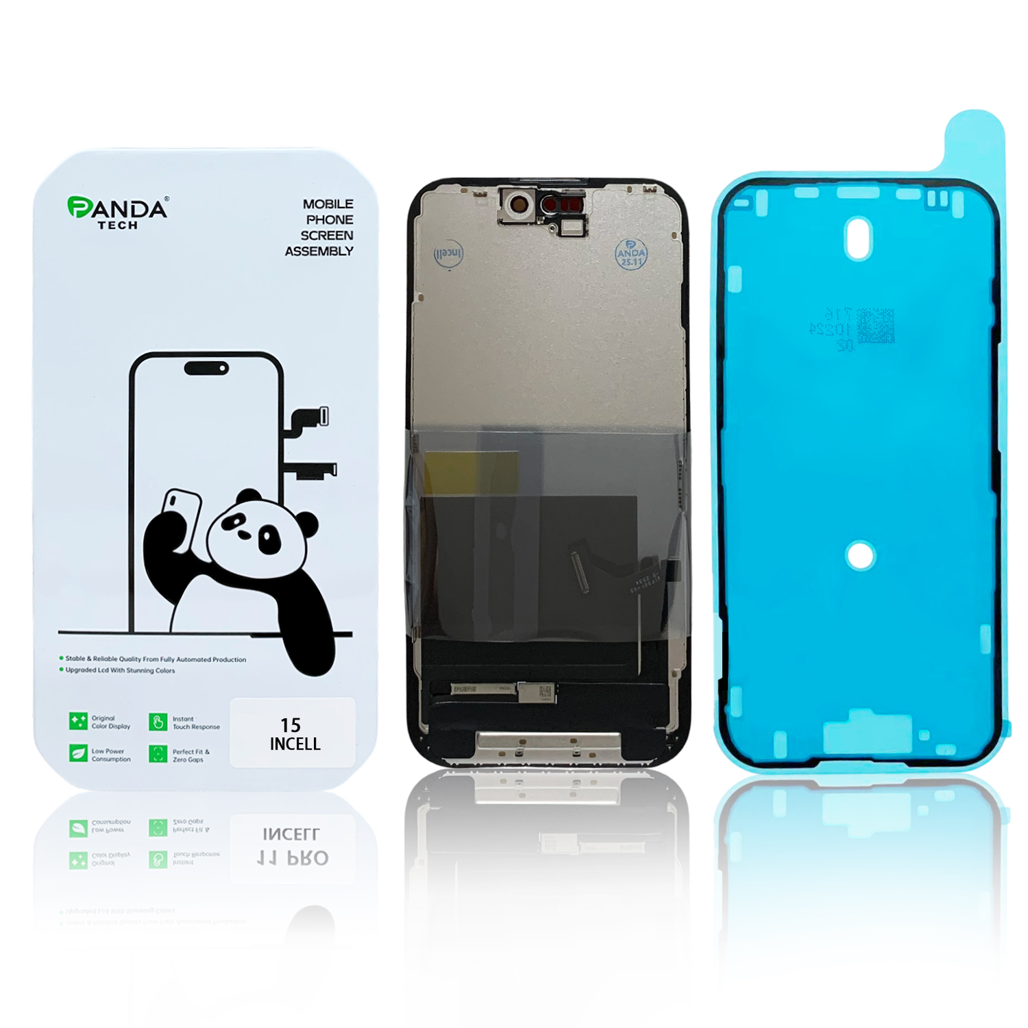 Ecran iPhone 15 Complet Vitre Tactile LCD Qualite FHD (Panda Select)