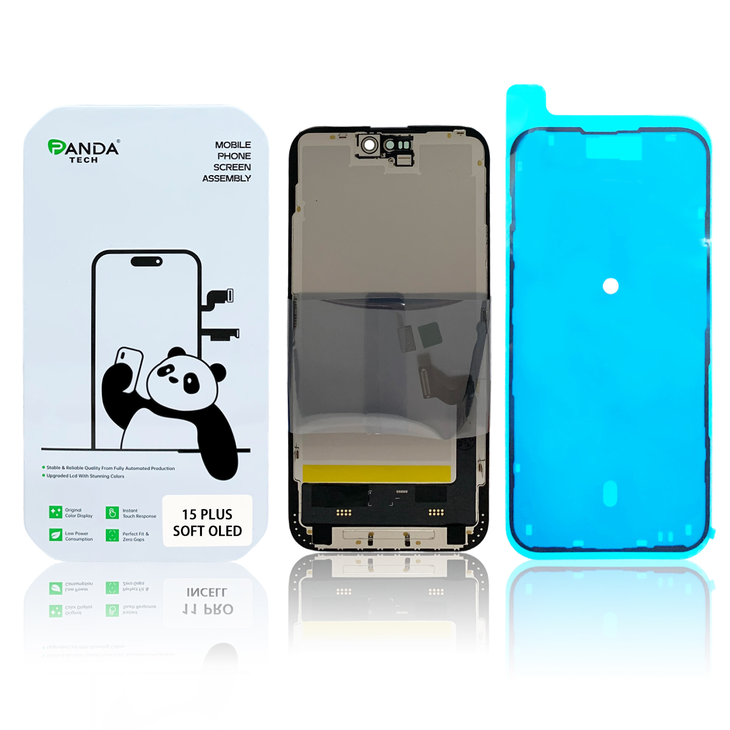 Ecran iPhone 15 Plus Complet Vitre Tactile LCD Qualite SOFT OLED (Panda Select)