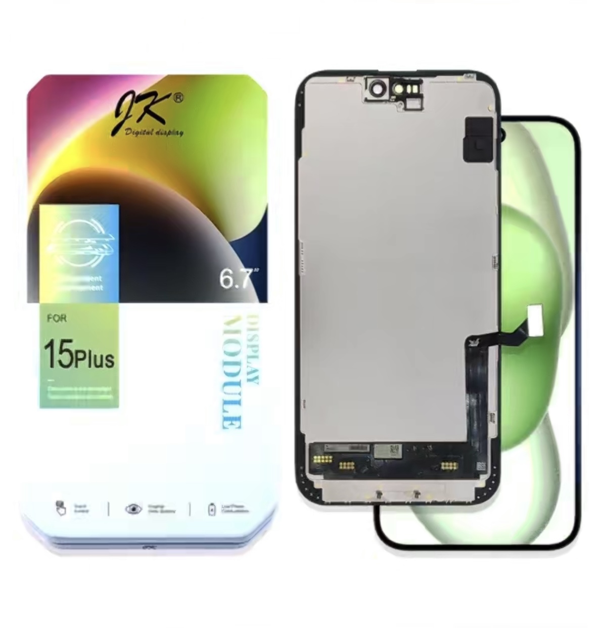 Ecran iPhone 15 Plus Complet Vitre Tactile LCD Qualite JK FHD