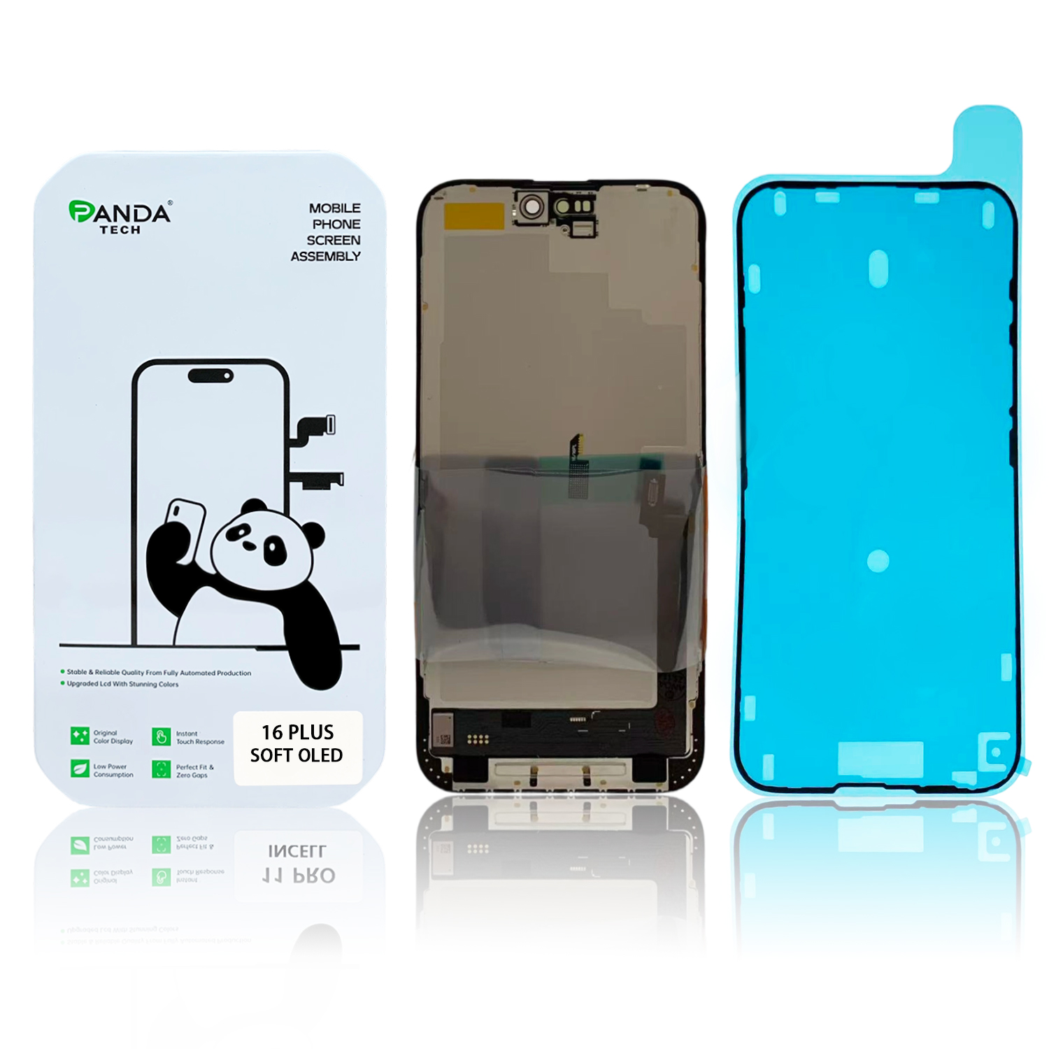 Ecran iPhone 16 Plus Complet Vitre Tactile LCD Qualite SOFT OLED (Panda Select)