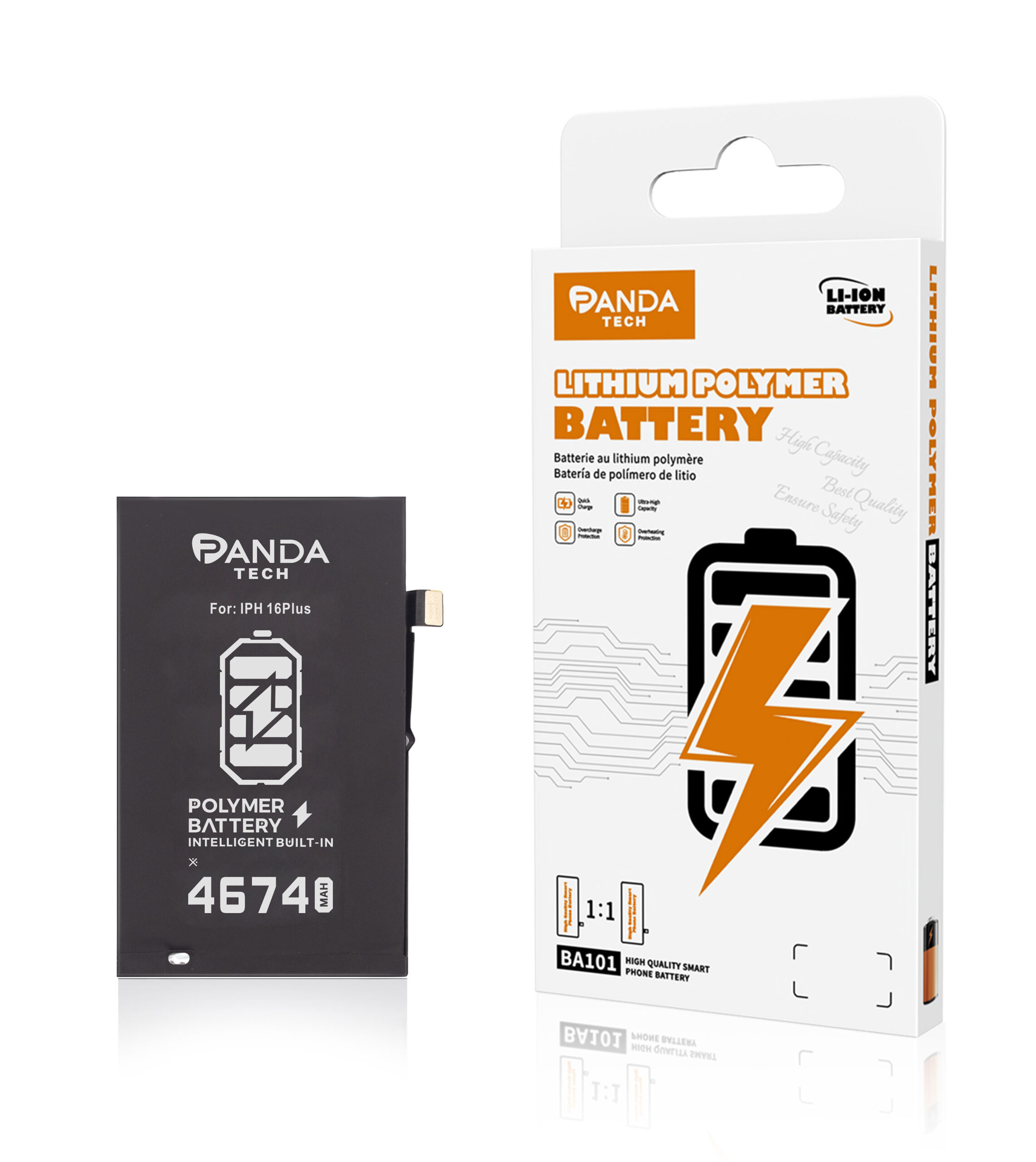 Batterie iPhone 16 Plus 4674mAh + Adhésifs (Puce Ti – PANDA TECH)