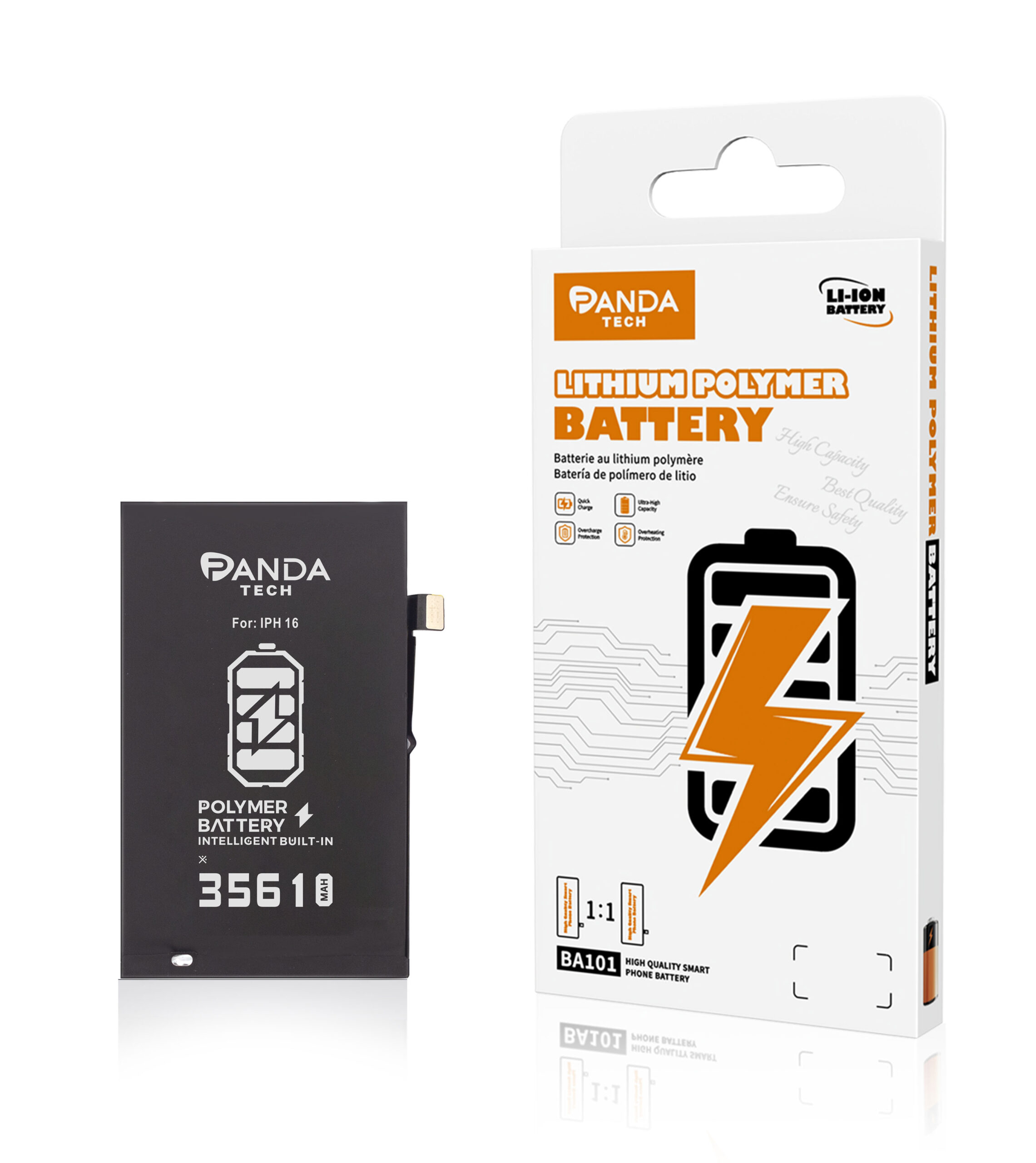Batterie iPhone 16 3561mAh + Adhésifs (Puce Ti – PANDA TECH)