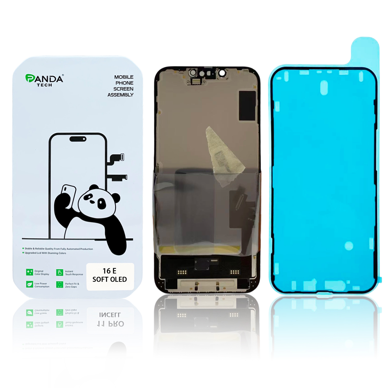 Ecran iPhone 16e Complet Vitre Tactile LCD Qualite SOFT OLED (Panda Select)
