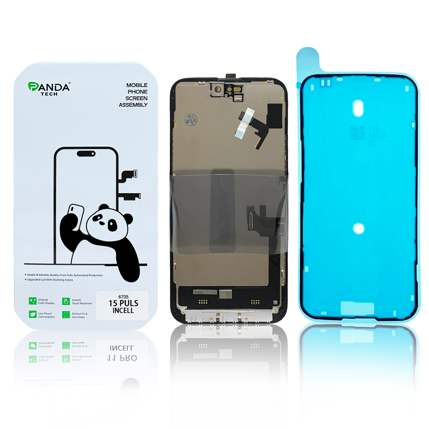 Ecran iPhone 15 Plus Complet Vitre Tactile LCD Qualite FHD (Panda Select)