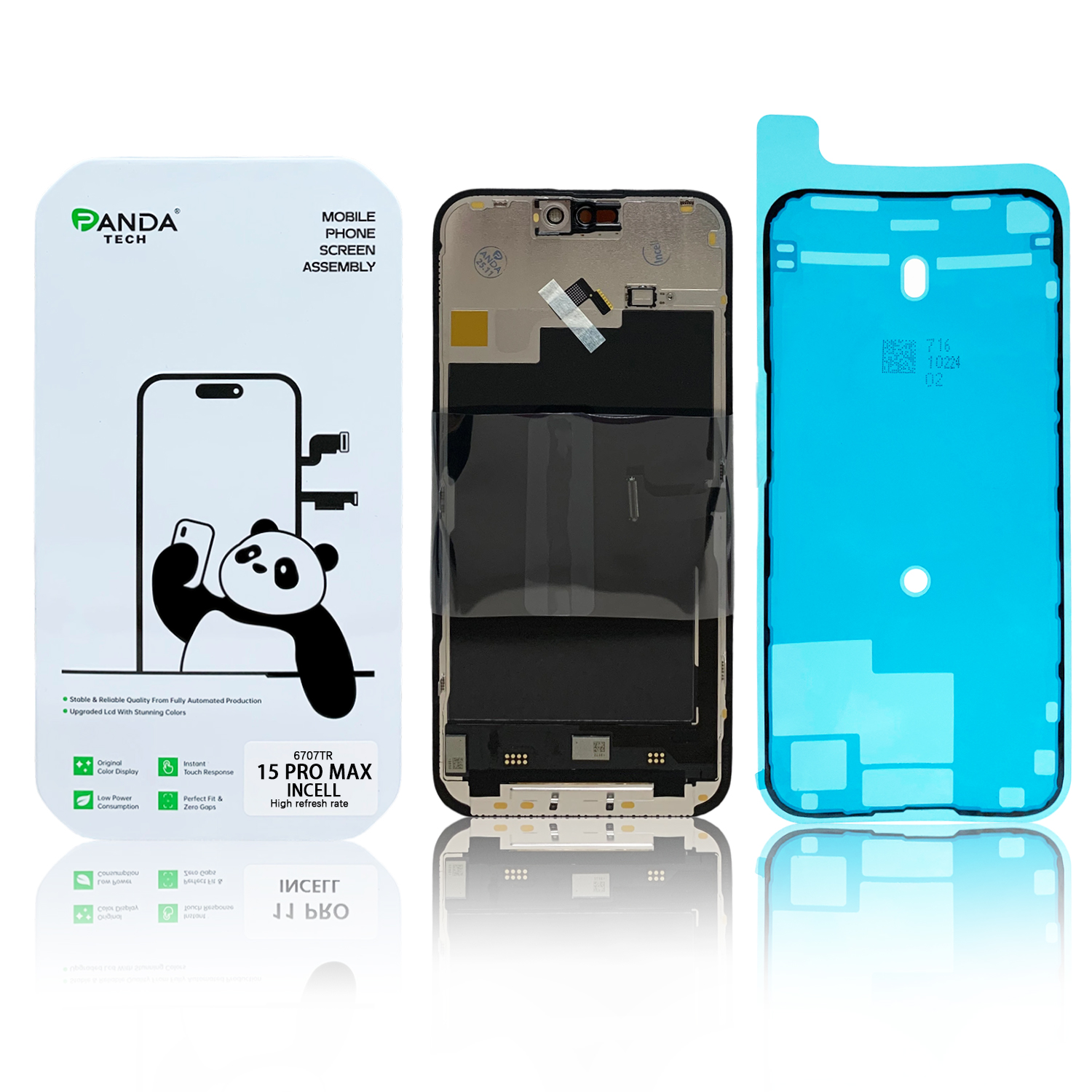 Ecran iPhone 15 Pro Max Complet Vitre Tactile LCD Qualite FHD (Panda Select)