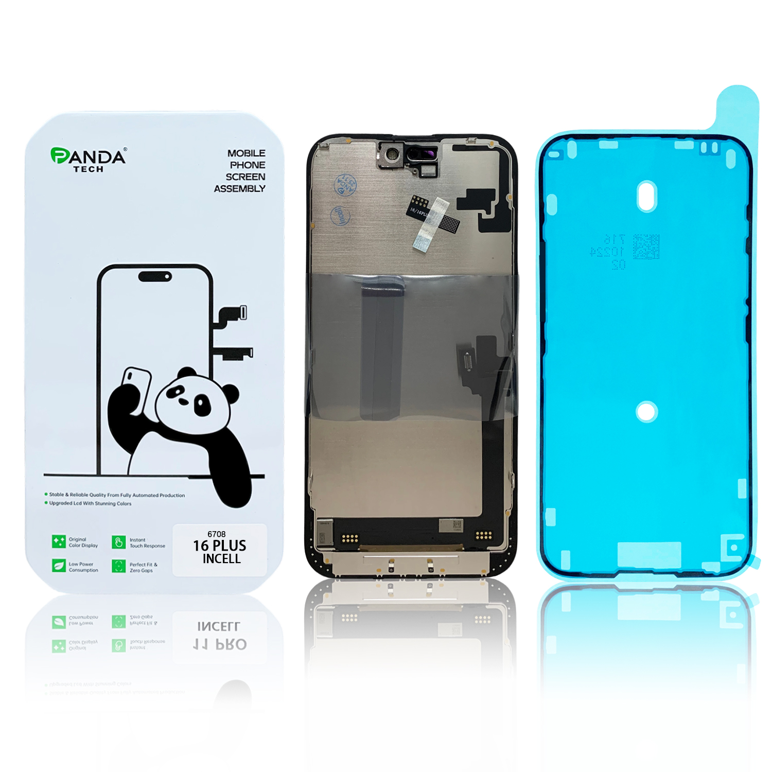 Ecran iPhone 16 Plus Complet Vitre Tactile LCD Qualite FHD (Panda Select)
