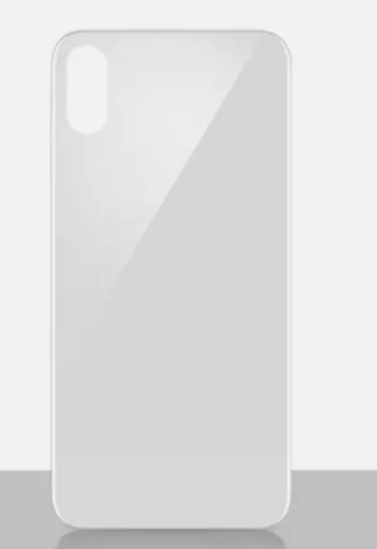 Vitre Arriere Cache Batterie Grand Trou iPhone X Blanc No Logo