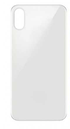 Vitre Arriere Cache Batterie Grand Trou iPhone XS Max Blanc No Logo