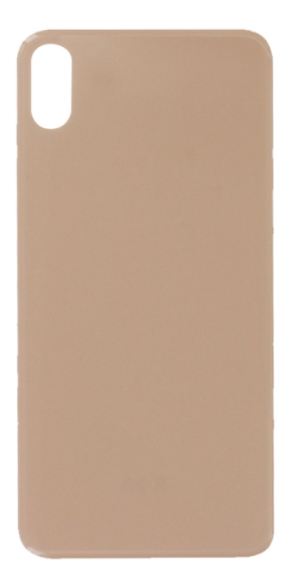 Vitre Arriere Cache Batterie Grand Trou iPhone XS Max Or No Logo