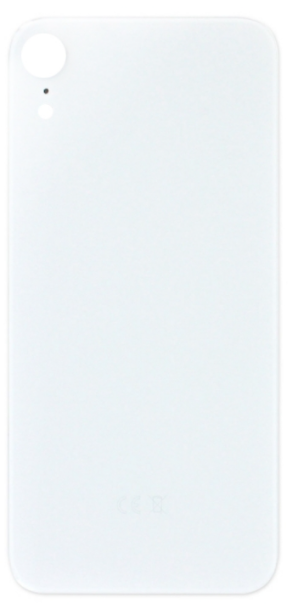 Vitre Arriere Cache Batterie Grand Trou iPhone XR Blanc No Logo