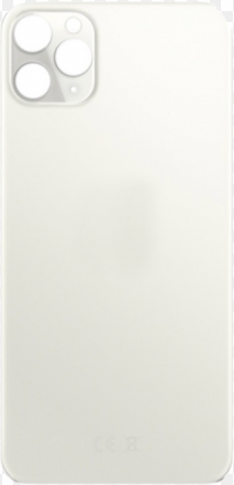 Vitre Arriere Cache Batterie Grand Trou iPhone 11 Pro Argent No Logo