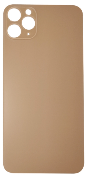 Vitre Arriere Cache Batterie Grand Trou iPhone 11 Pro Or No Logo