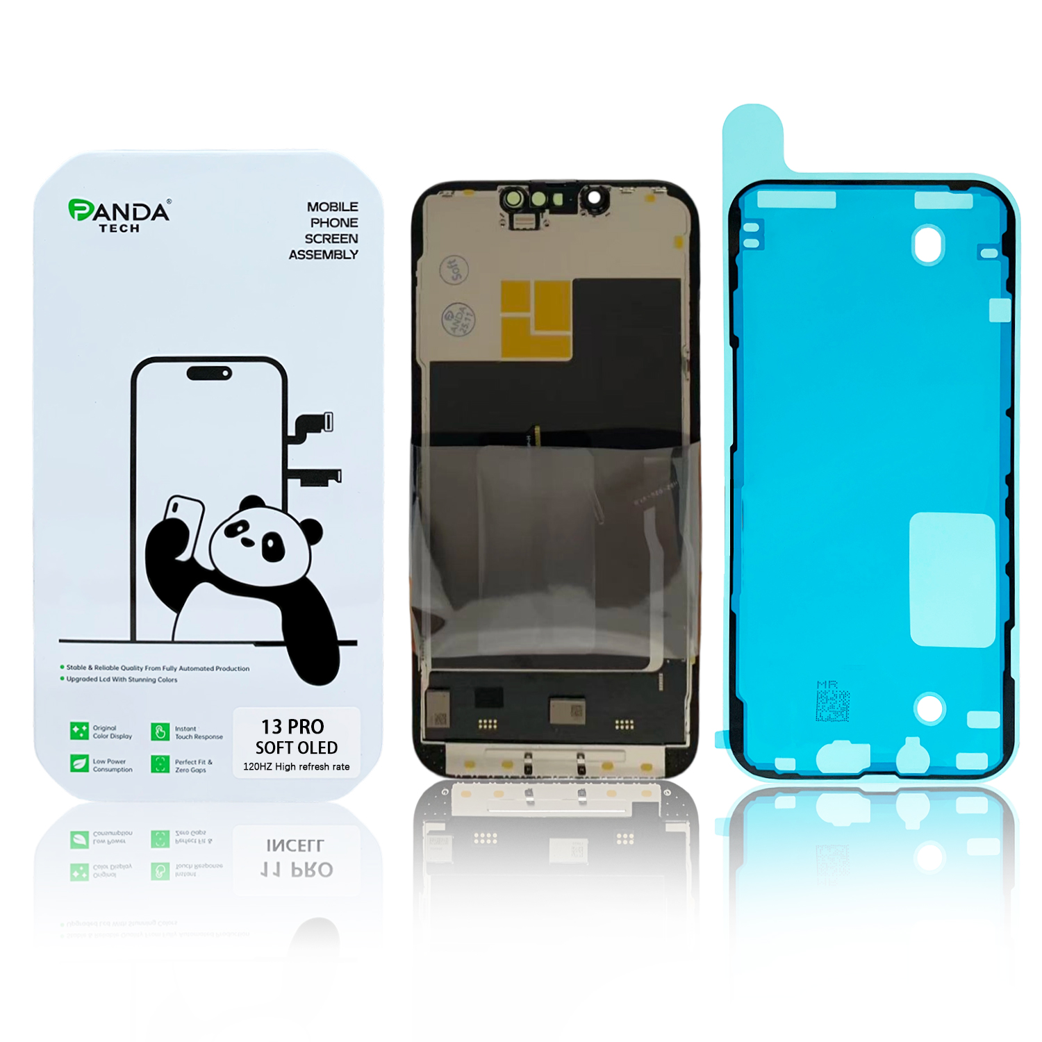 Ecran iPhone 13 Pro Complet Vitre Tactile LCD Qualite SOFT OLED 120Hz Fréquence de rafraîchissement élevée (Panda Select)