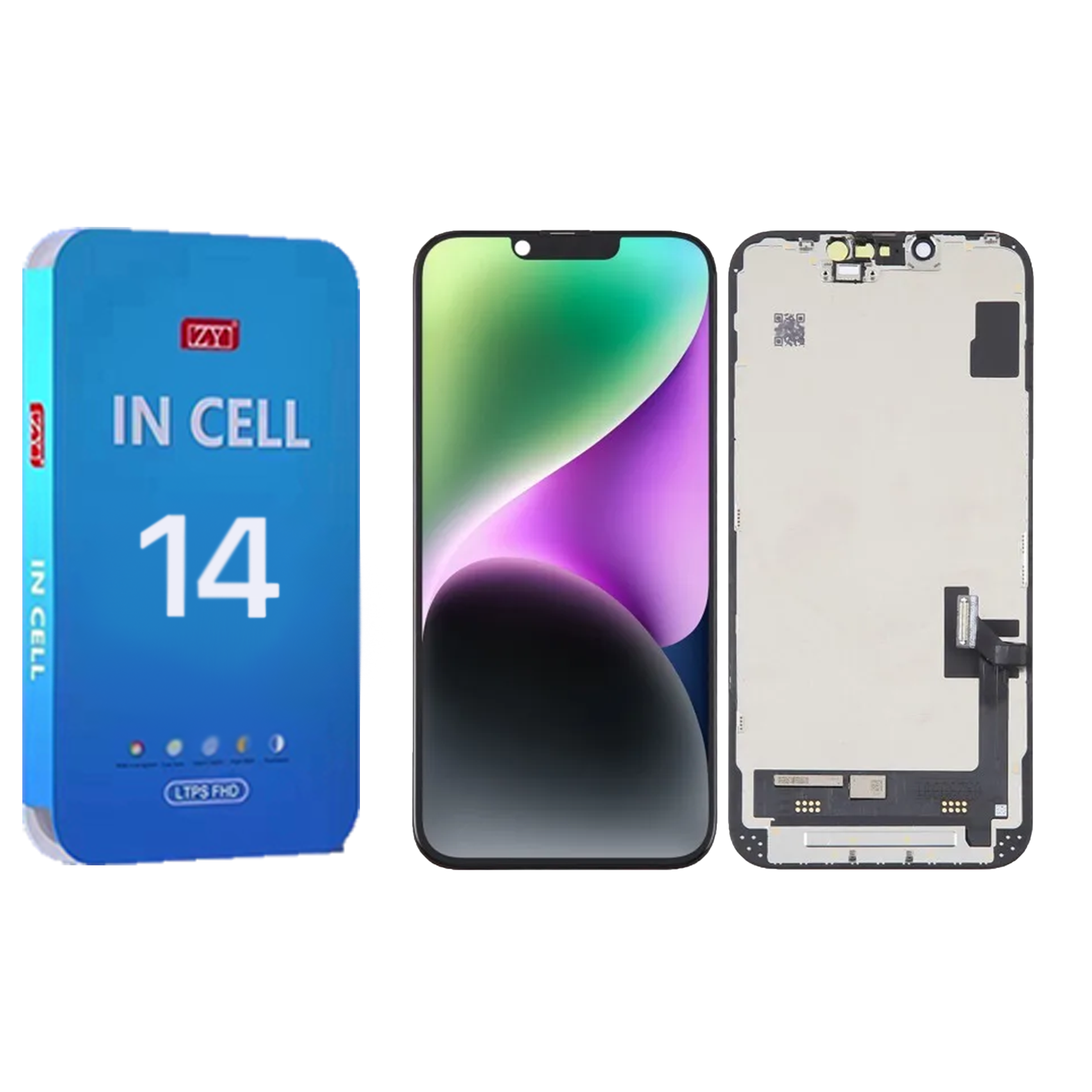 Ecran iPhone 14 Complet Vitre Tactile LCD Qualite ZY FHD 1170p