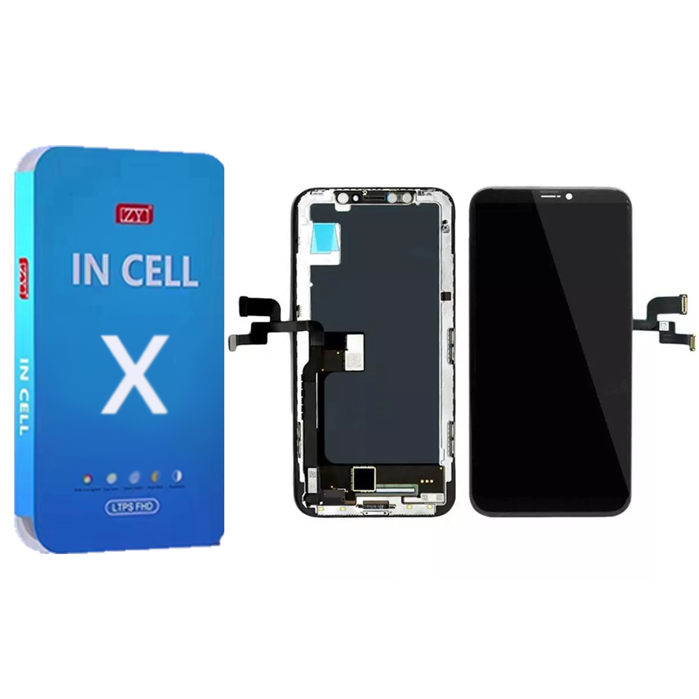 Ecran iPhone X Complet Vitre Tactile LCD Qualite ZY FHD 1125p