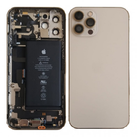 Chassis Arriere iPhone 12 Pro avec Batterie Dore (Origine Demonte) – Grade A
