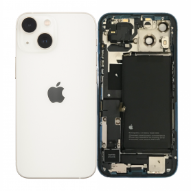 Chassis Arriere iPhone 13 Mini avec Batterie Blanc (Origine Demonte) – Grade A