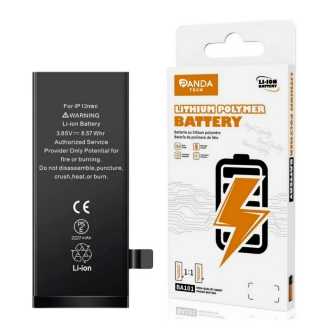 Batterie iPhone 12 Mini Haute Capacité + Adhésifs (PANDA TECH)