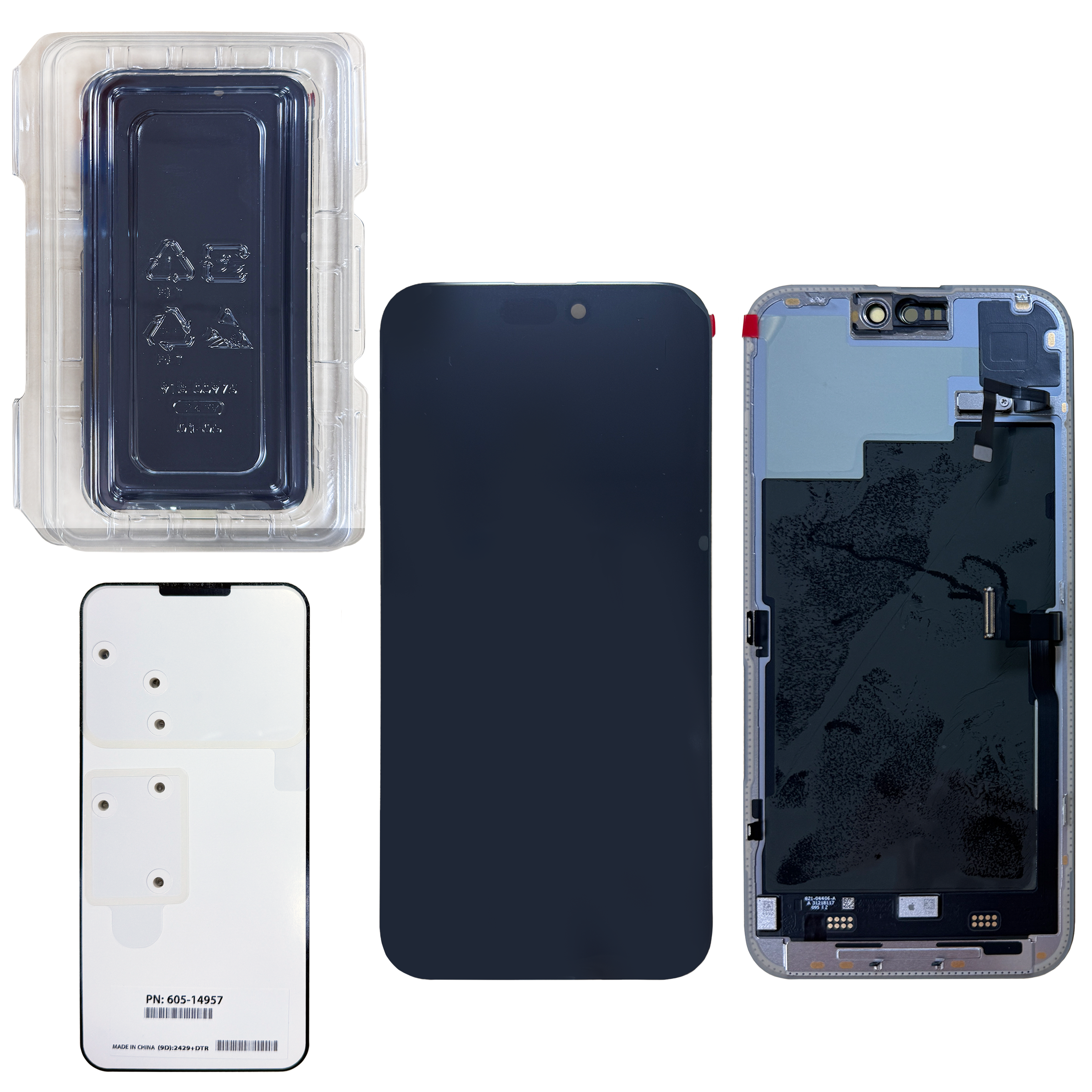 Original Ecran Complet Vitre Tactile LCD iPhone 15 Pro Max Service Pack Service Pack « LCD Ni repris- Ni échangé «
