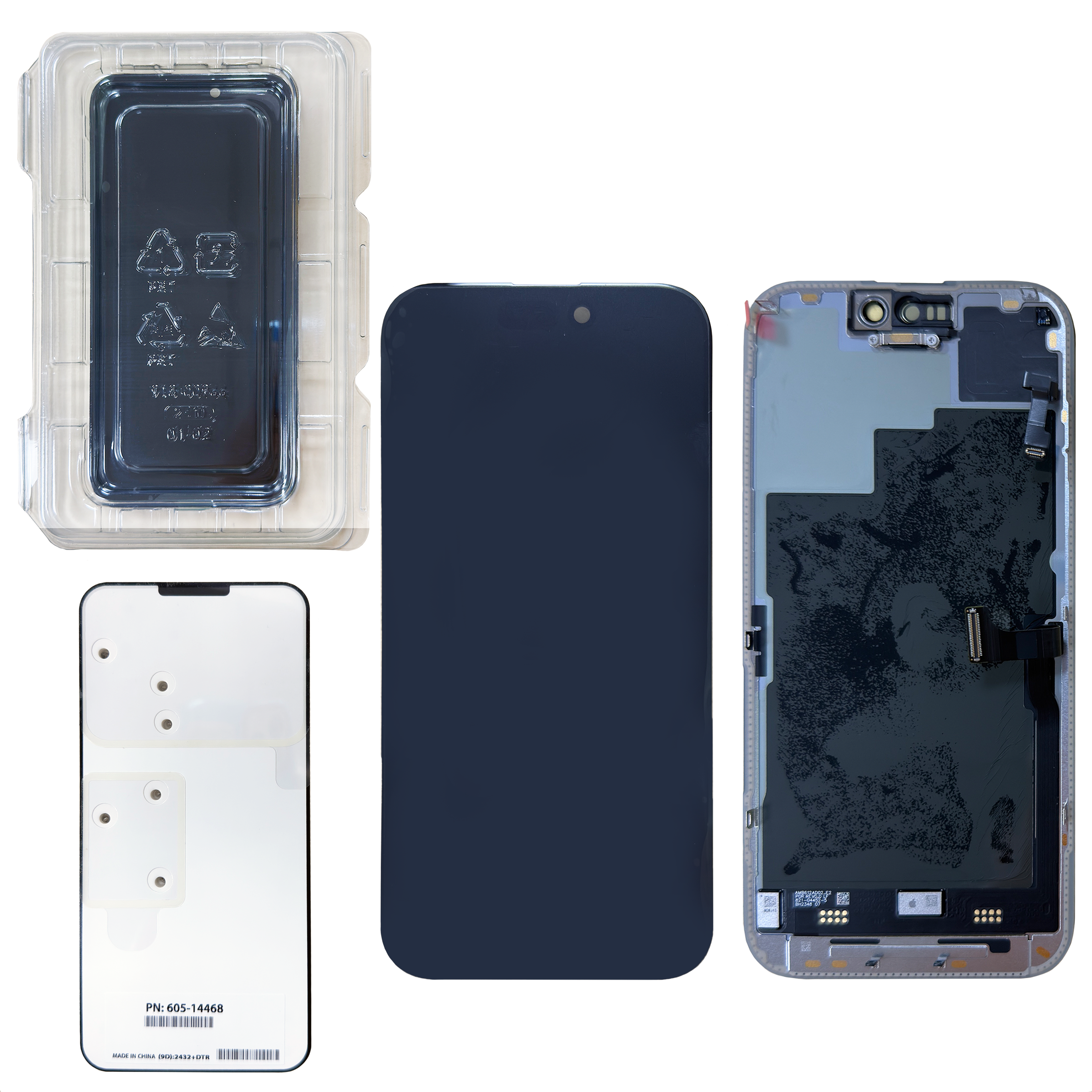 Original Ecran Complet Vitre Tactile LCD iPhone 15 Pro Service Pack Service Pack « LCD Ni repris- Ni échangé «