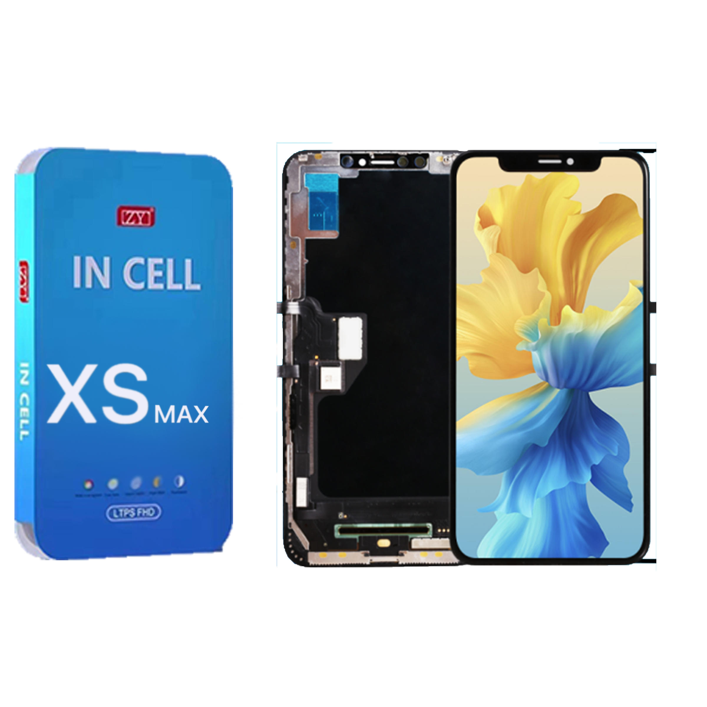 Ecran iPhone XS Max Complet Vitre Tactile LCD Qualite ZY FHD 1242p