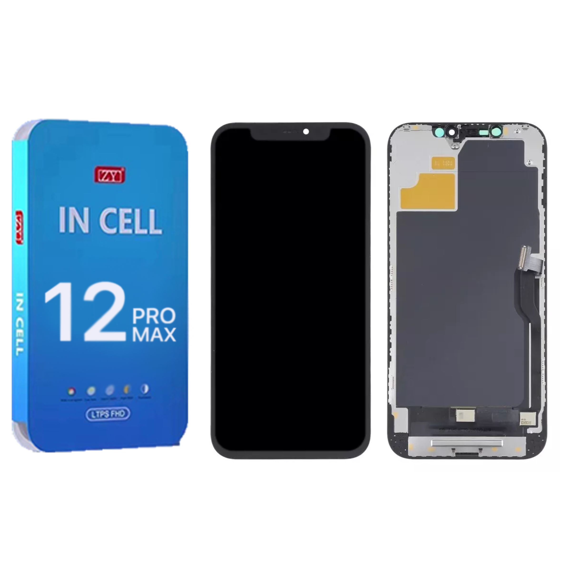 Ecran iPhone 12 Pro Max Complet Vitre Tactile LCD Qualite ZY FHD 1284p
