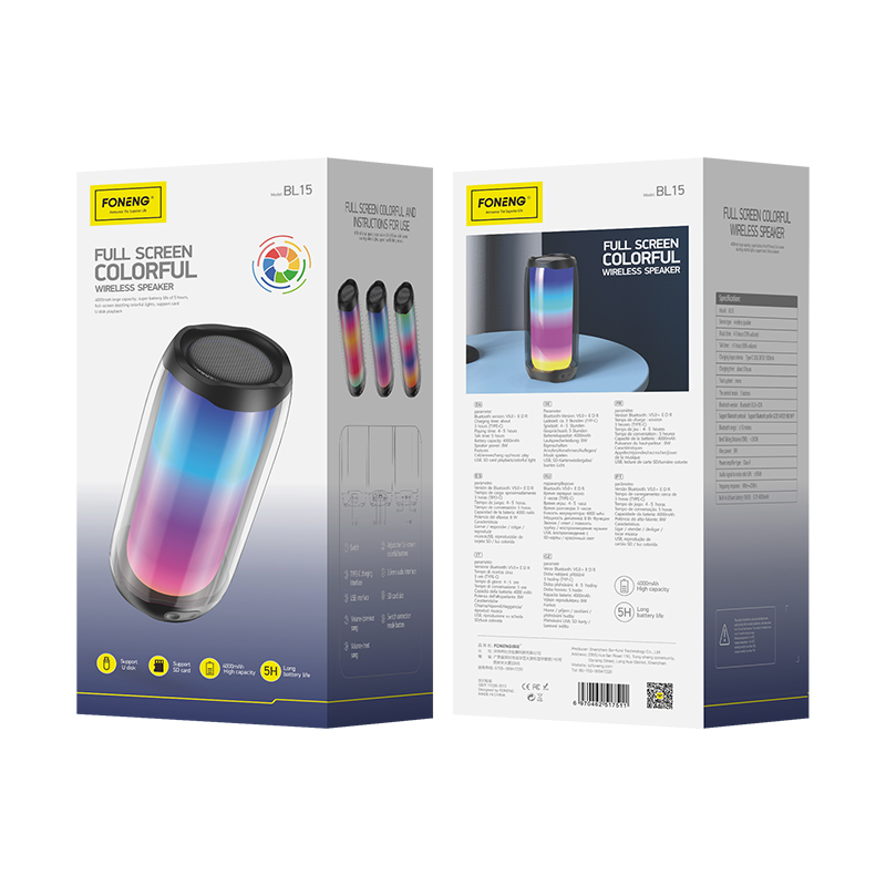 FONENG Bleutooth speaker BL15 Noir