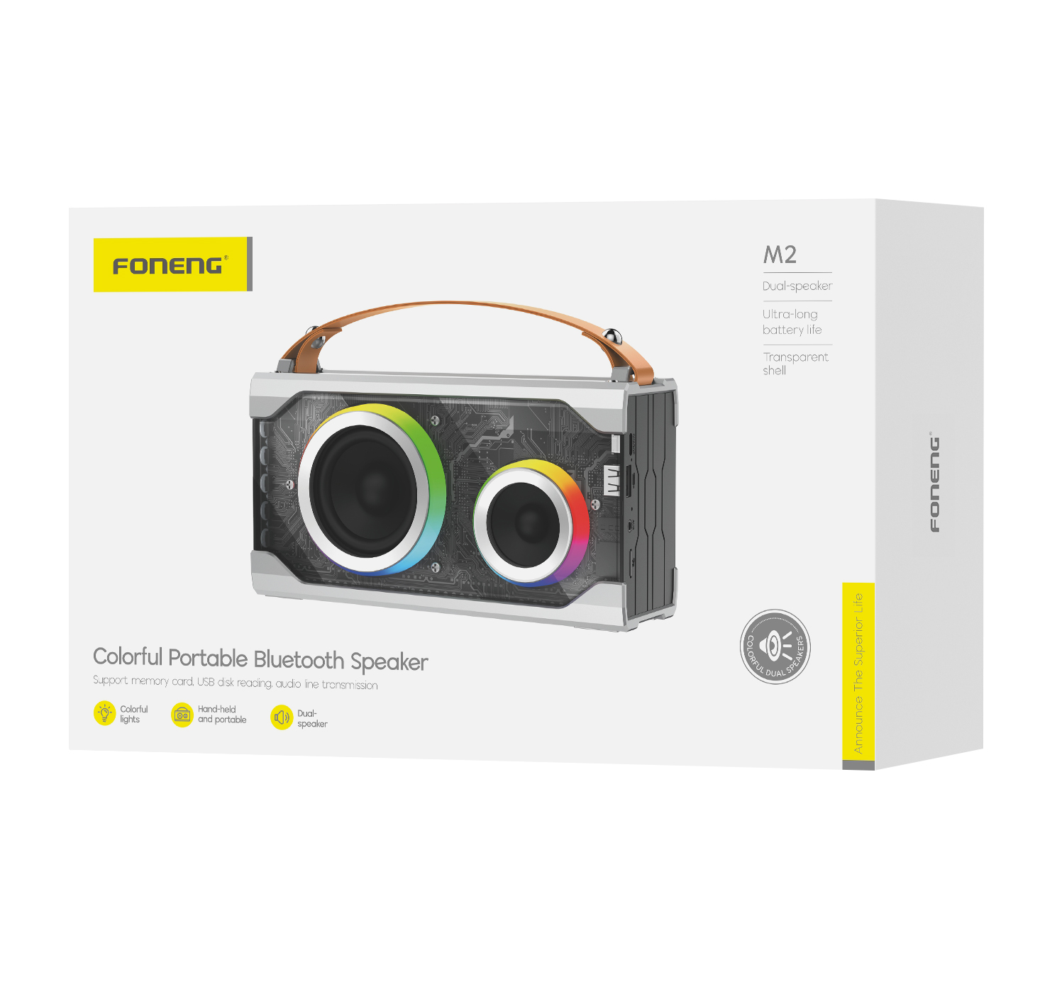 FONENG Bleutooth speaker M2 Argent