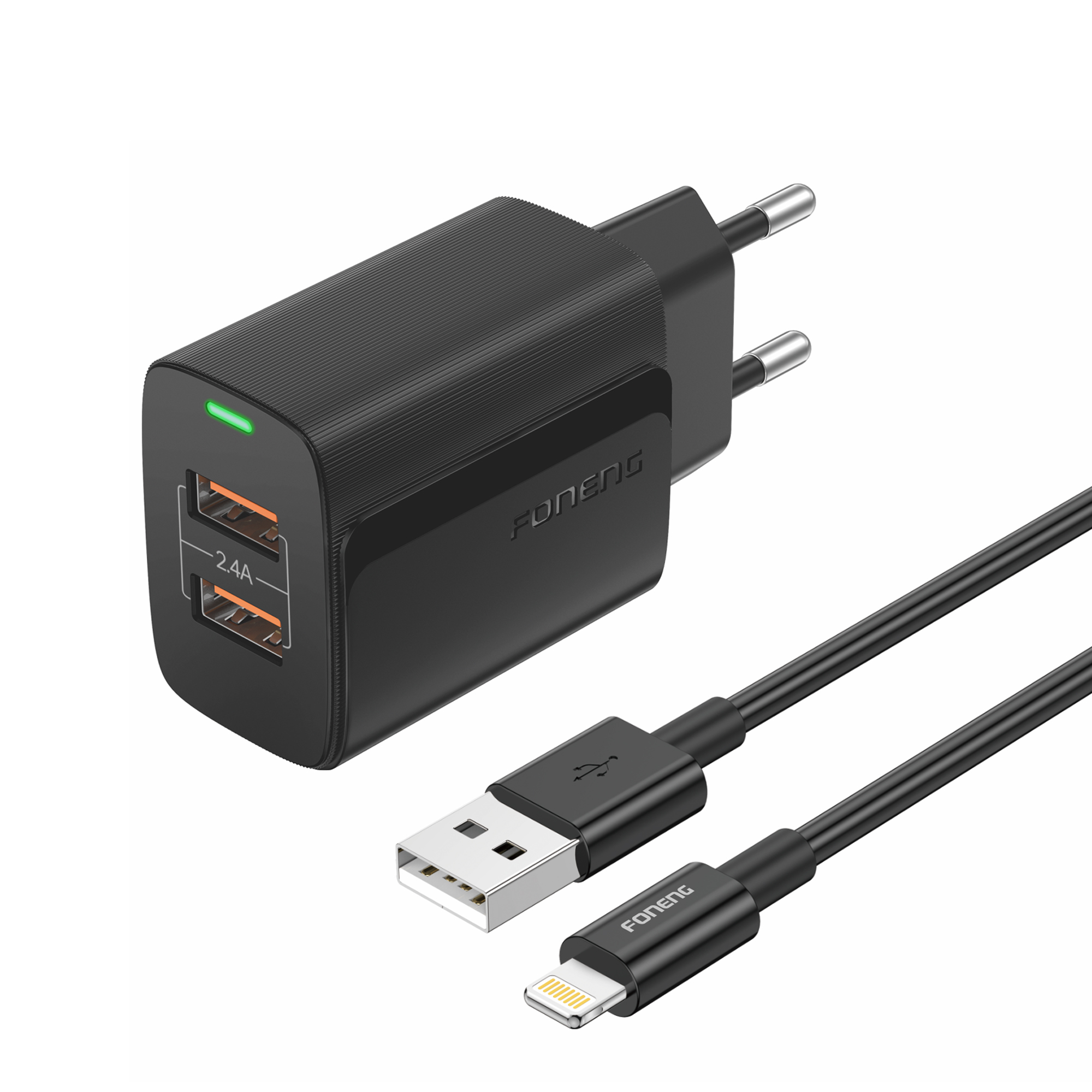 eng_po_FONENG-wall-charger-EU63-2-4A-12W-2xUSB-cable-Lightning-Black-1657_1.jpg