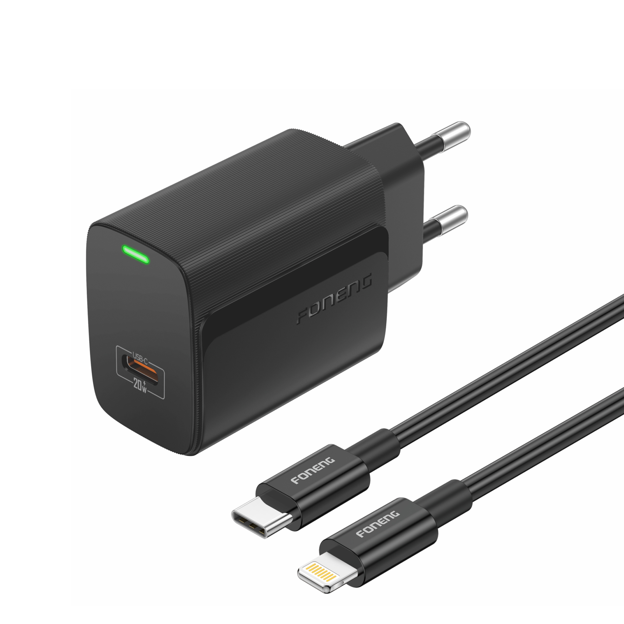 eng_po_FONENG-wall-charger-EU65-PD-20W-1xUSB-C-cable-USB-C-Lightning-Black-1671_3.jpg