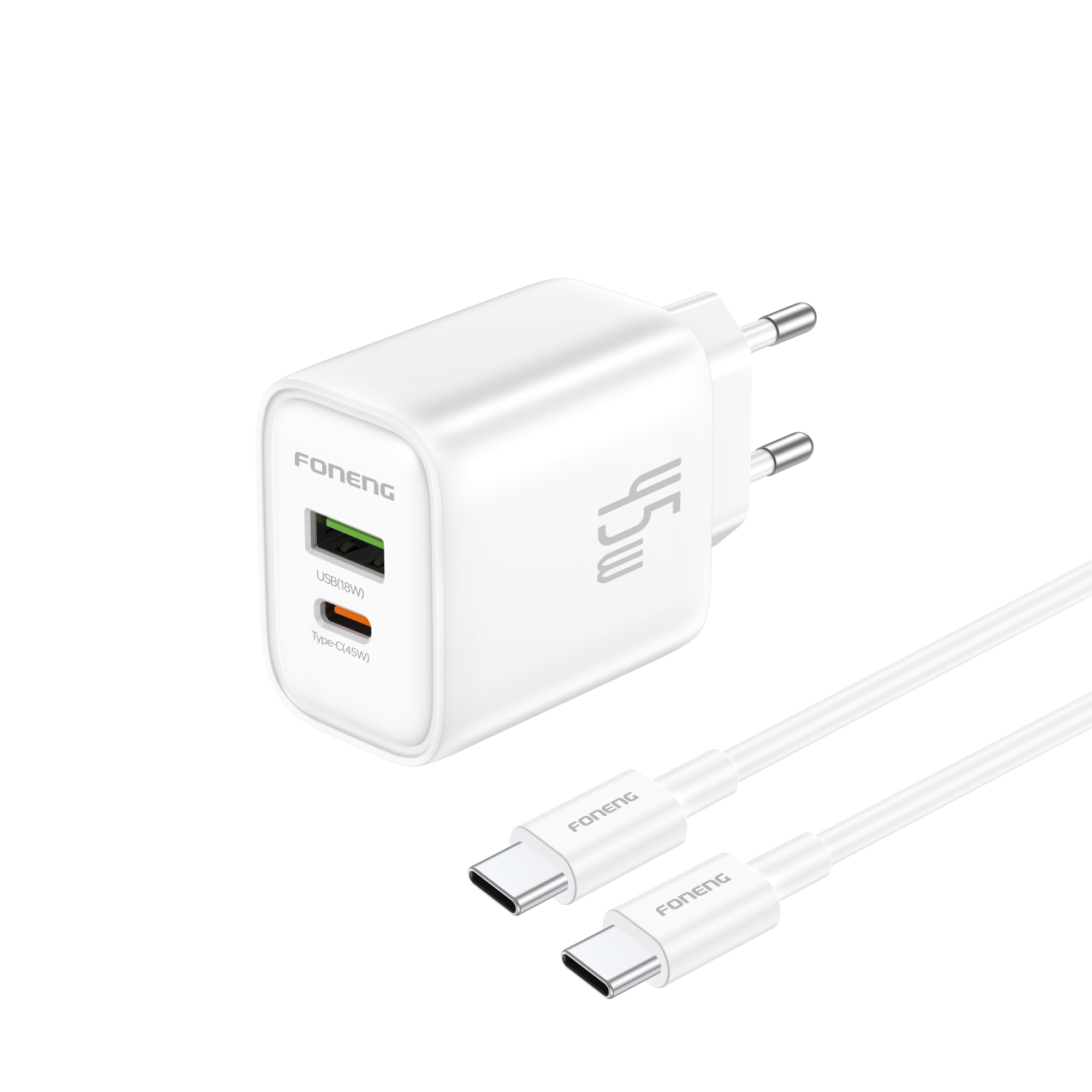 eng_po_FONENG-wall-charger-EU67-PD-45W-1xUSB-C-1xUSB-QC3-0-cable-USB-C-USB-C-White-2688_3.jpg