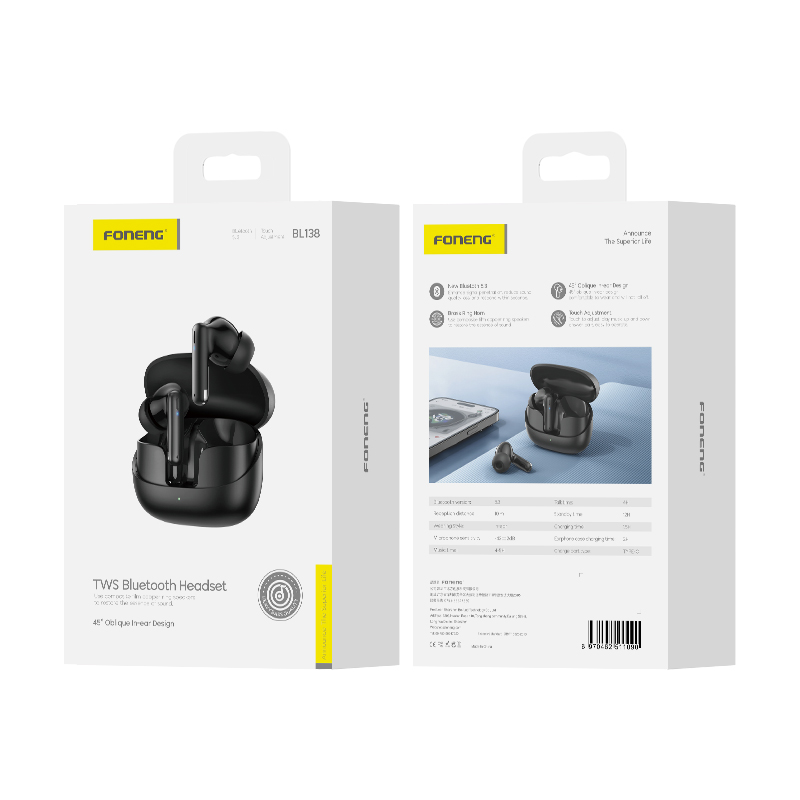 FONENG wireless earphones BL138 Noir