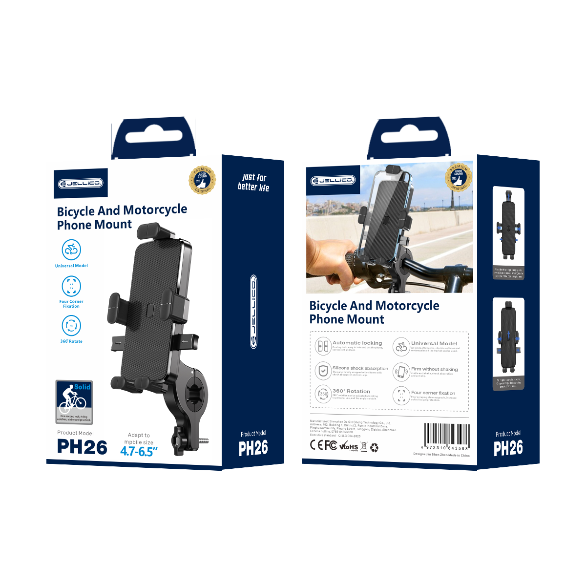 JELLICO bicycle/motorcycle holder PH26 Noir
