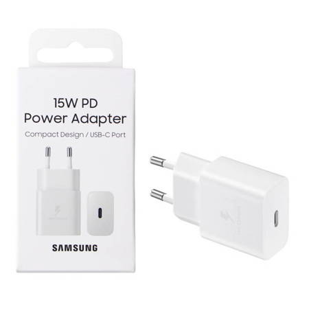 Chargeur secteur Original Samsung 15W  EP-T1510NWEGEU 1xUSB-C Blanc (blister UE)
