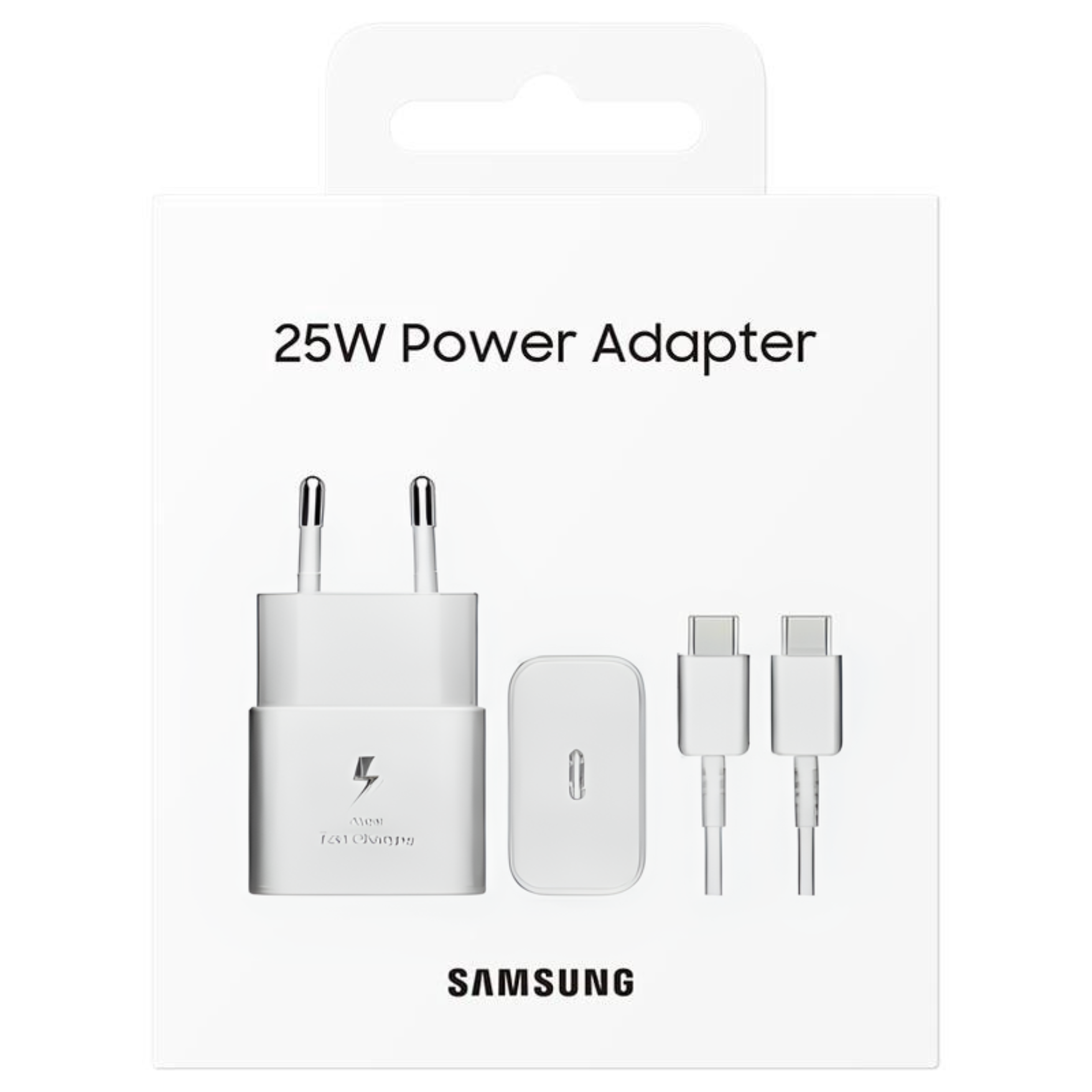Chargeur secteur Original Samsung 25W + cable USB-C – USB-C EP-T2510XWEGEU Blanc (blister UE)